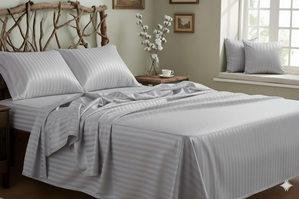 4-Piece Bed Sheet Stripes Set