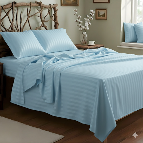 4-Piece Bed Sheet Stripes Set