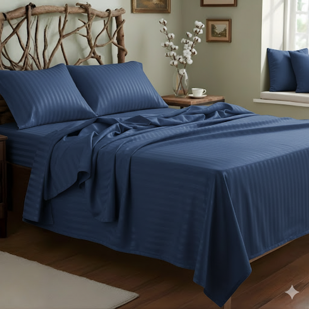 4-Piece Bed Sheet Stripes Set